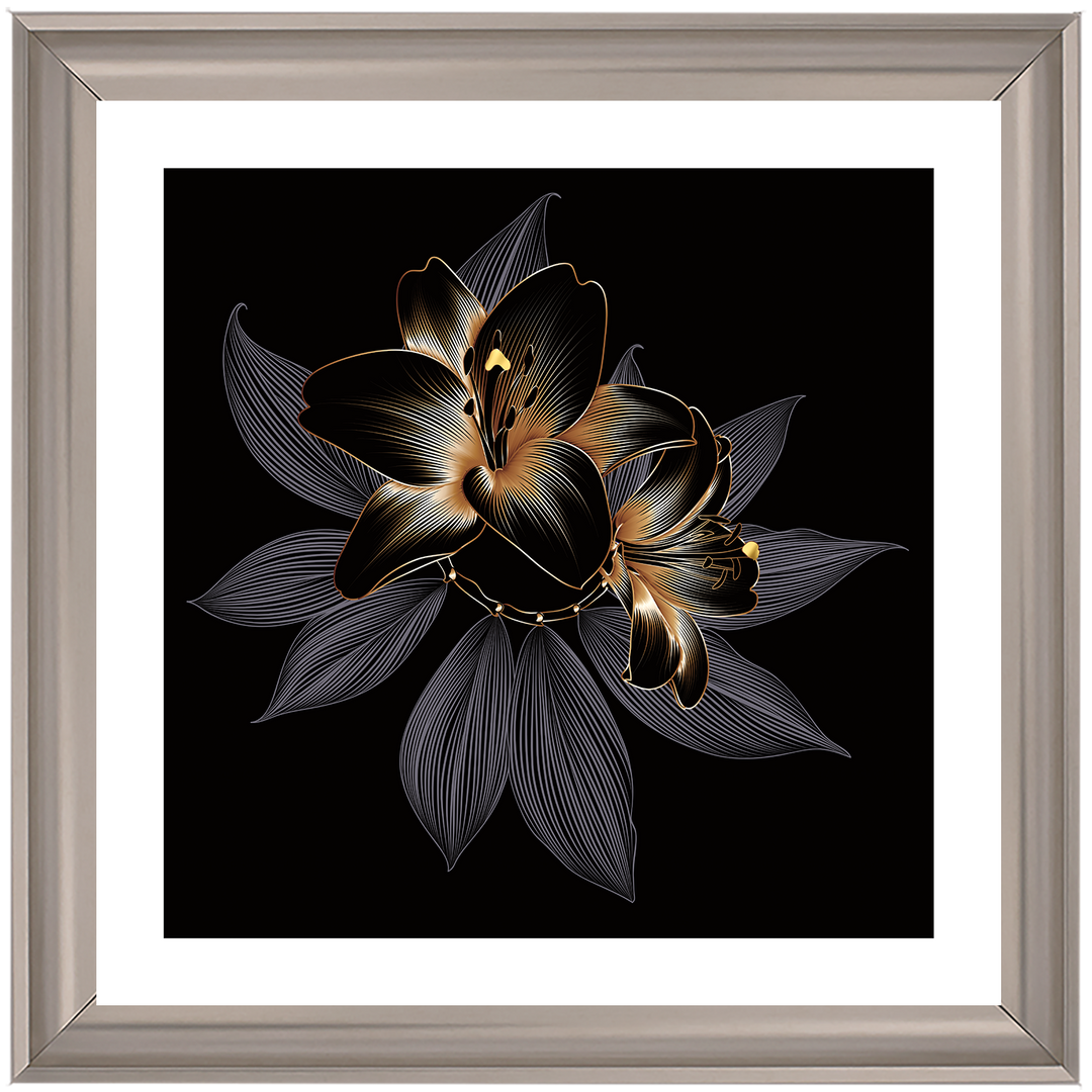 FL238 Black Beauty Flower with border