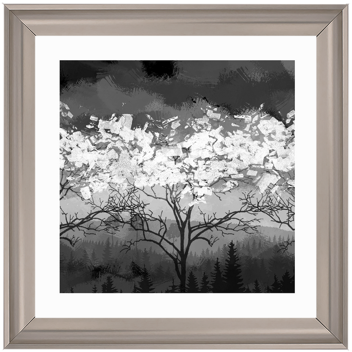 LS199 Lone Black & White Tree