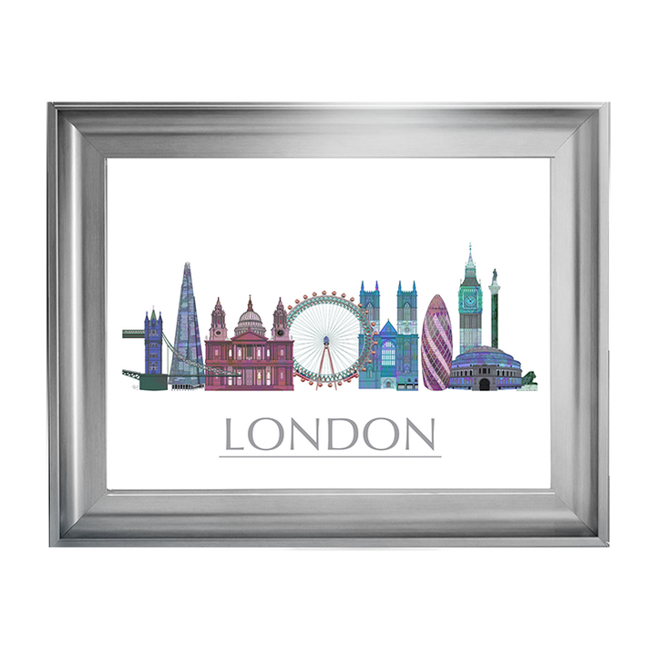 CY048 London Skyline Coloured Buildings