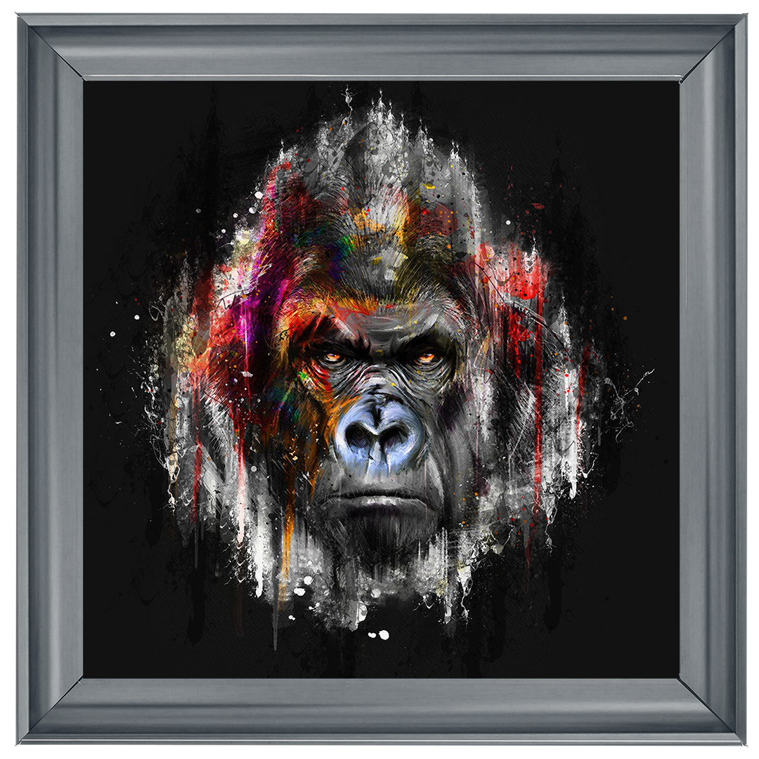 AN422 Black & Red Gorilla Watercolour