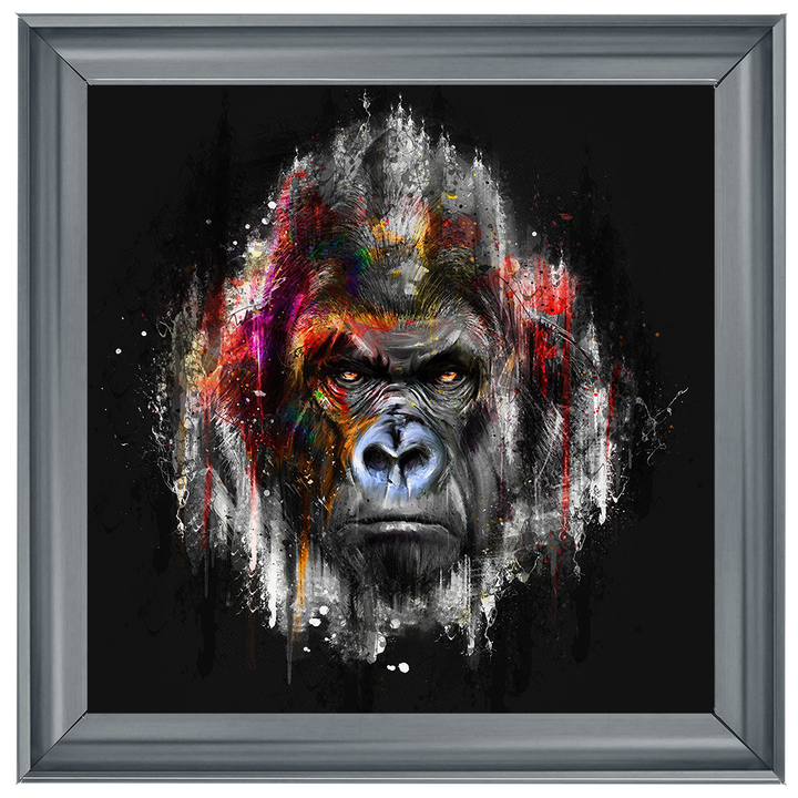 AN422 Black & Red Gorilla Watercolour