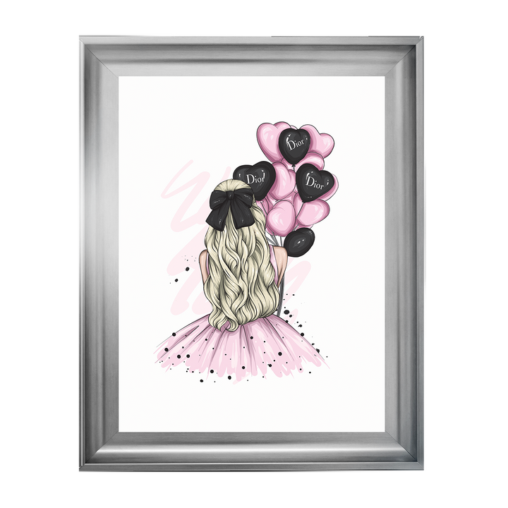 Girl with balloons