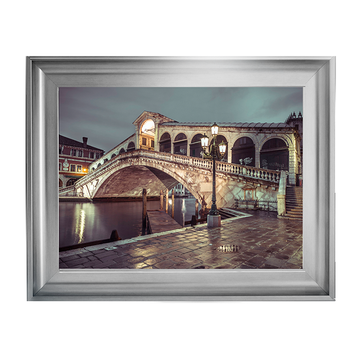 CY077 Rialto Bridge at night, Venice, Italy I