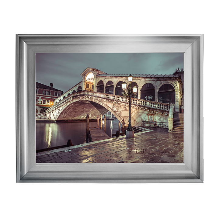 CY077 Rialto Bridge at night, Venice, Italy I