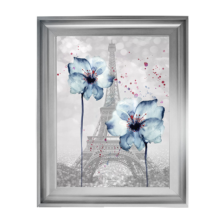 Floral design over Eiffel Tower
