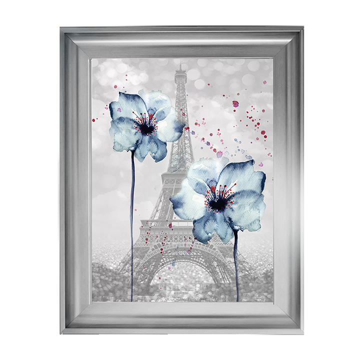 Floral design over Eiffel Tower