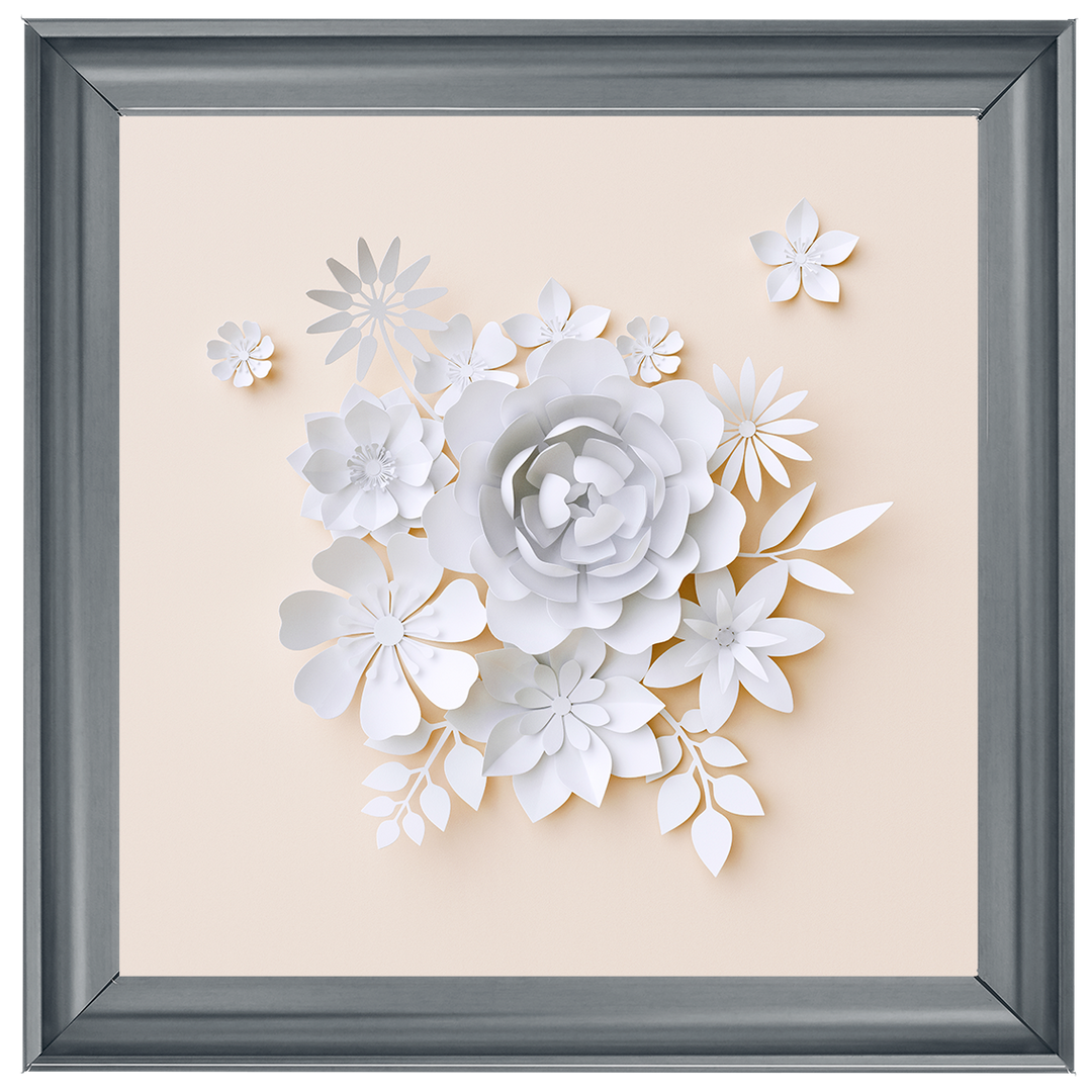 FL006 3D white paper flowers