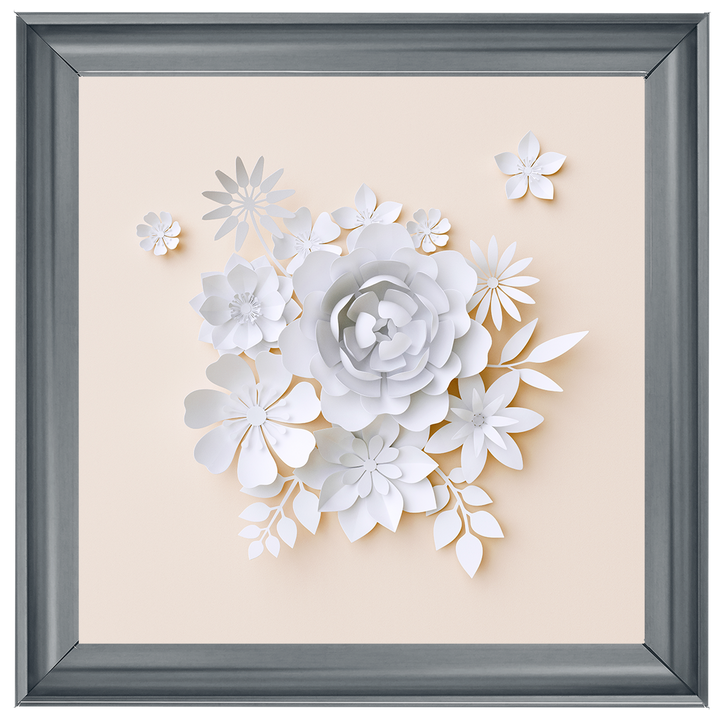 FL006 3D white paper flowers