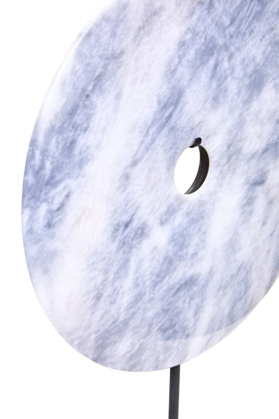 Extra Dia Large Marble Disc 35cm Grey Sculpture Round Calvion