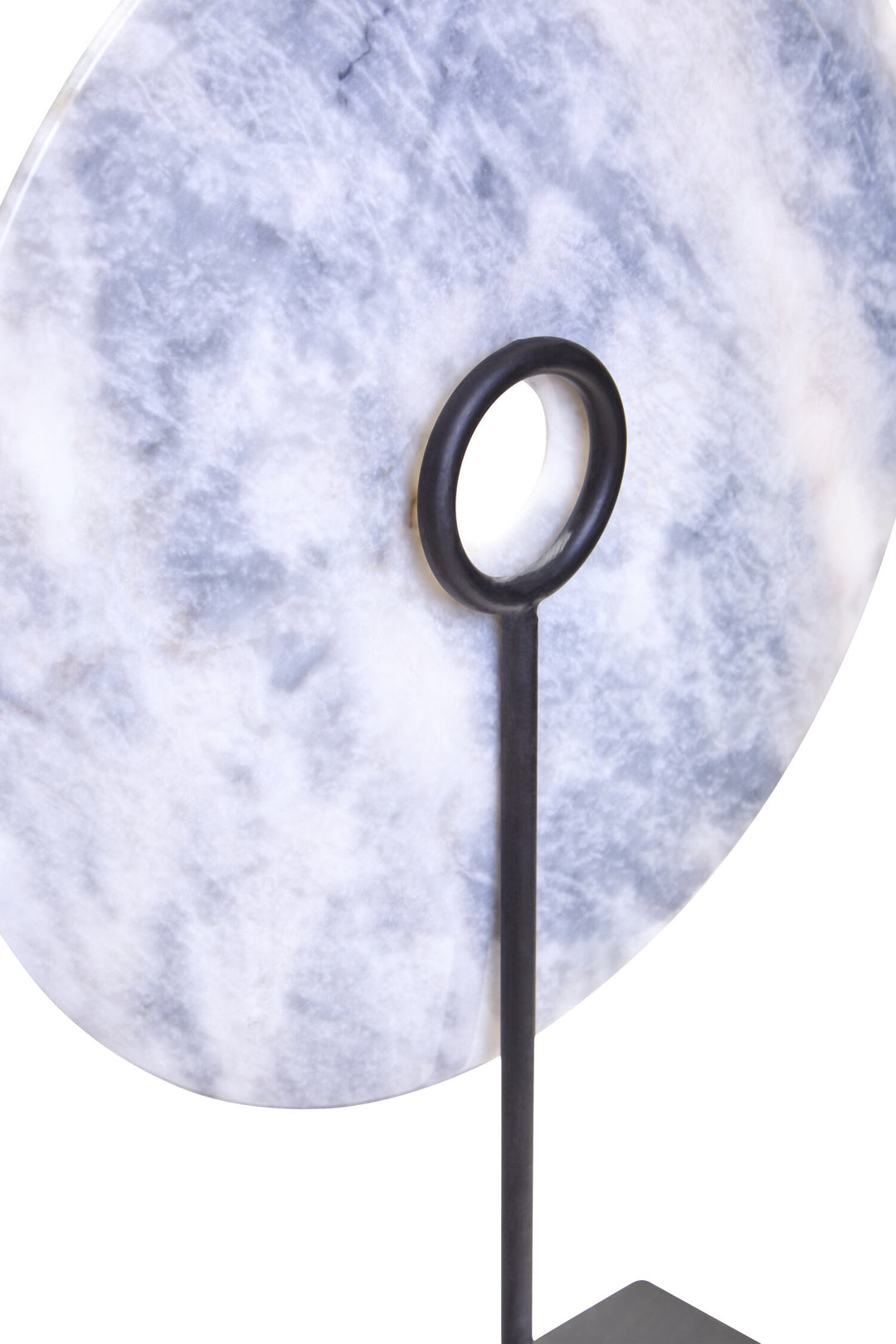 Extra Dia Large Marble Disc 35cm Grey Sculpture Round Calvion