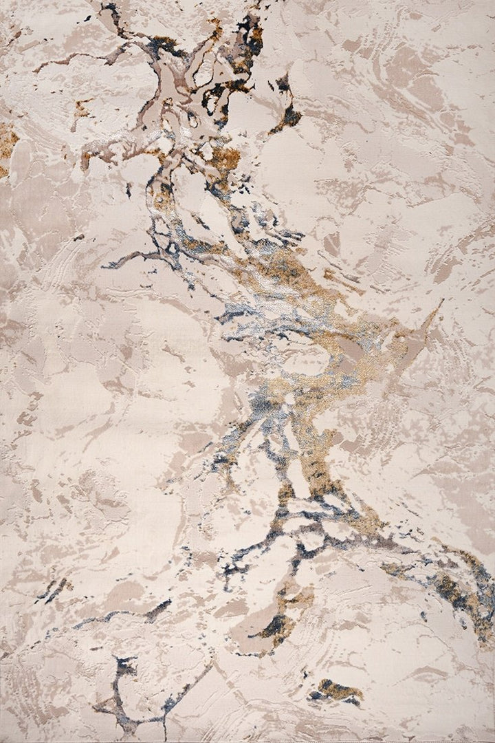 Ruby Beige Marble Gold Vein Rug