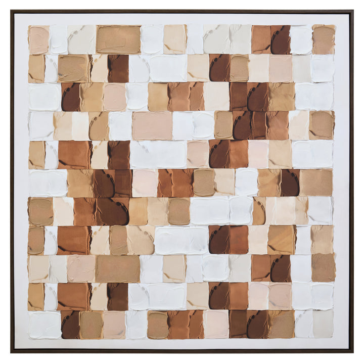 Neutral Wall Sundown Tones Art in Textured