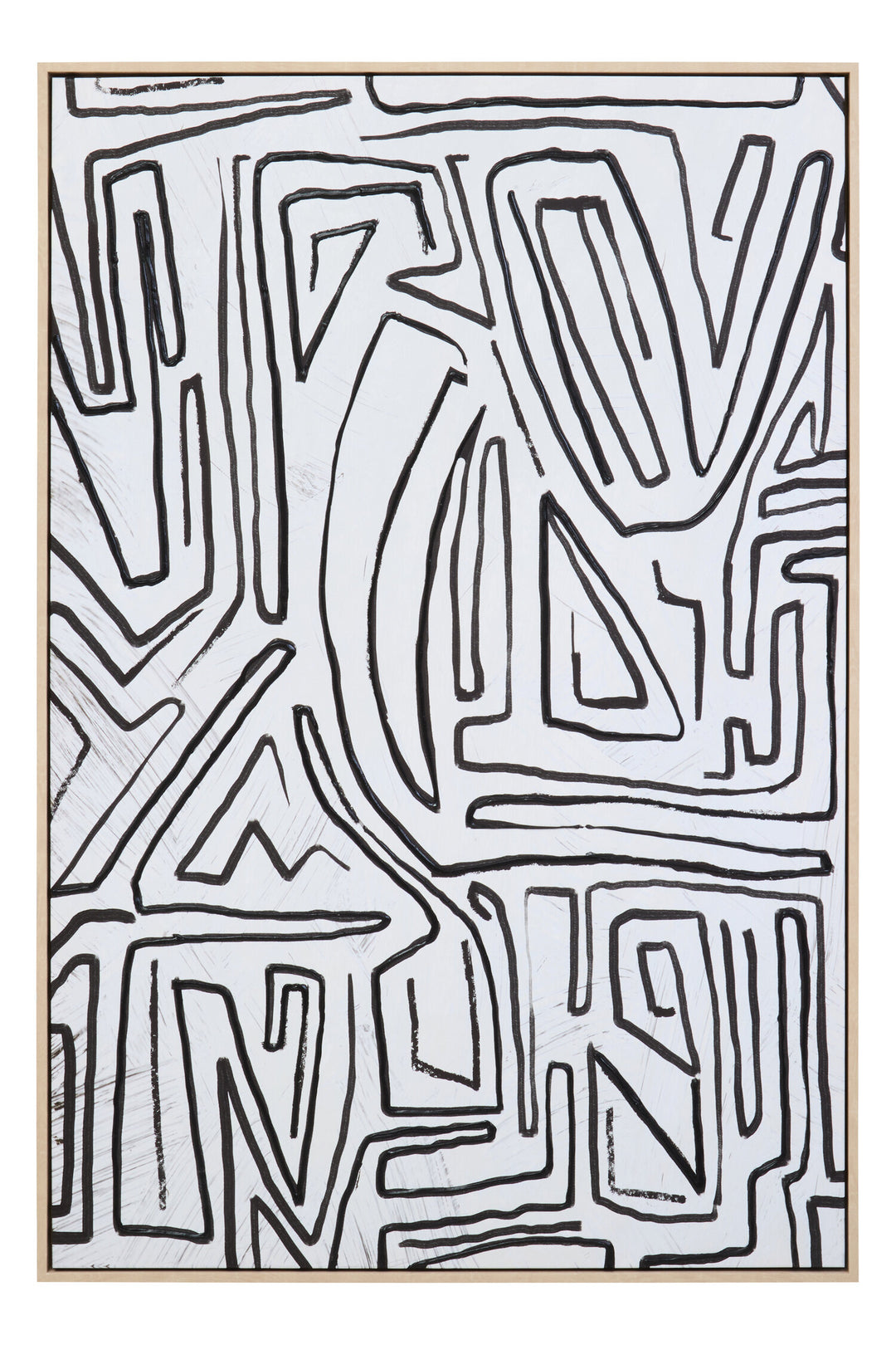 Art and Abstract Black Sundown Wall Cream Textured
