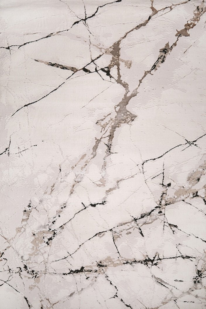 Ruby White Marble Vein Rug