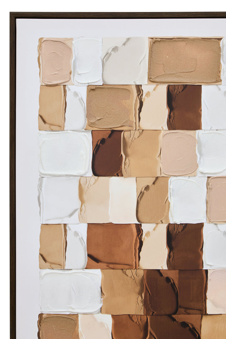 Neutral Wall Sundown Tones Art in Textured