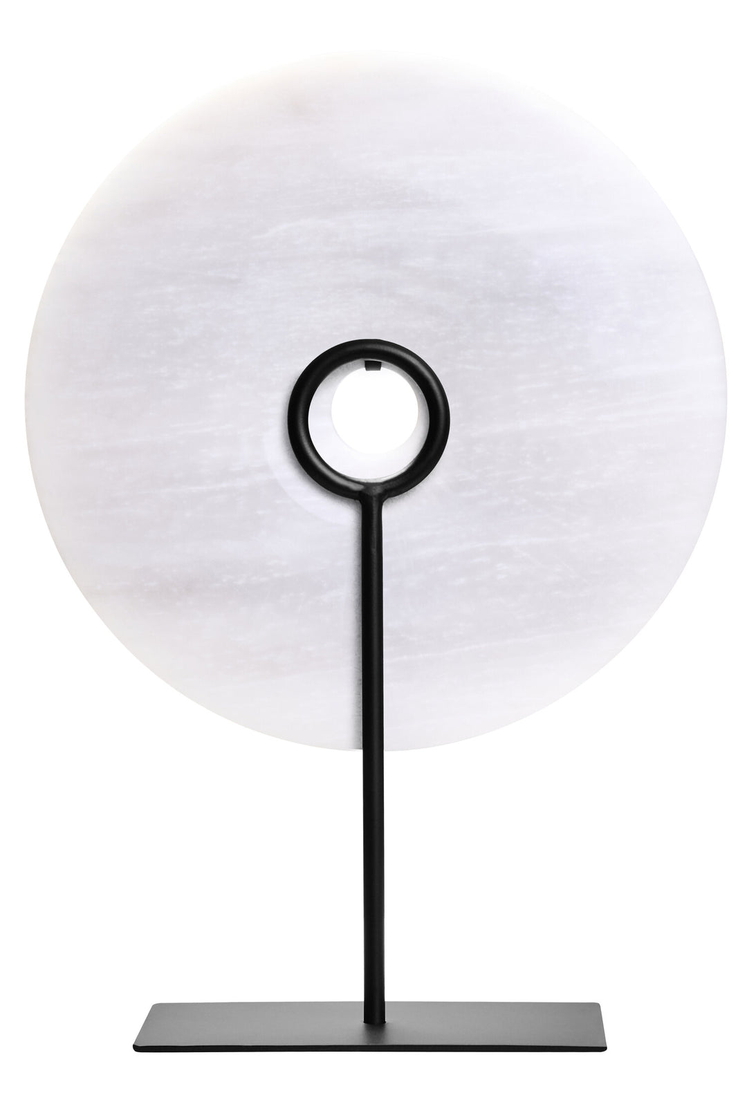 Dia 30cm Large Sculpture Grey Marble Round Disc Calvion