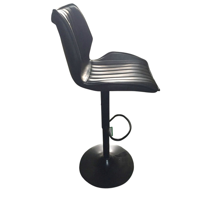 Junelle Gas Lift Bar Stool Vegan Leather Grey SET OF 2