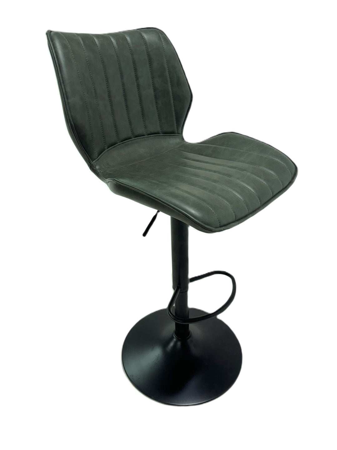 Junelle Gas Lift Bar Stool Vegan Leather Forest Green SET OF 2