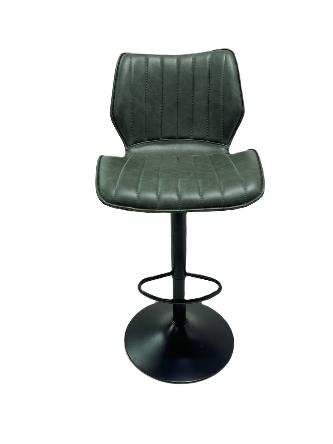 Junelle Gas Lift Bar Stool Vegan Leather Forest Green SET OF 2