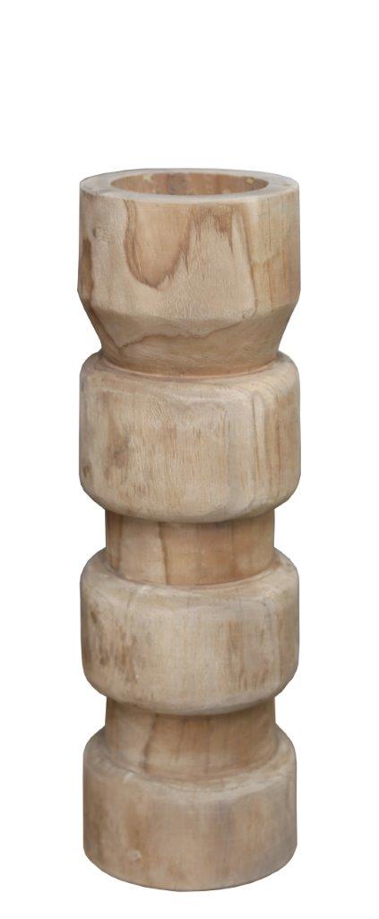 Ylmer White Wash King Candlesticks - Set of 2
