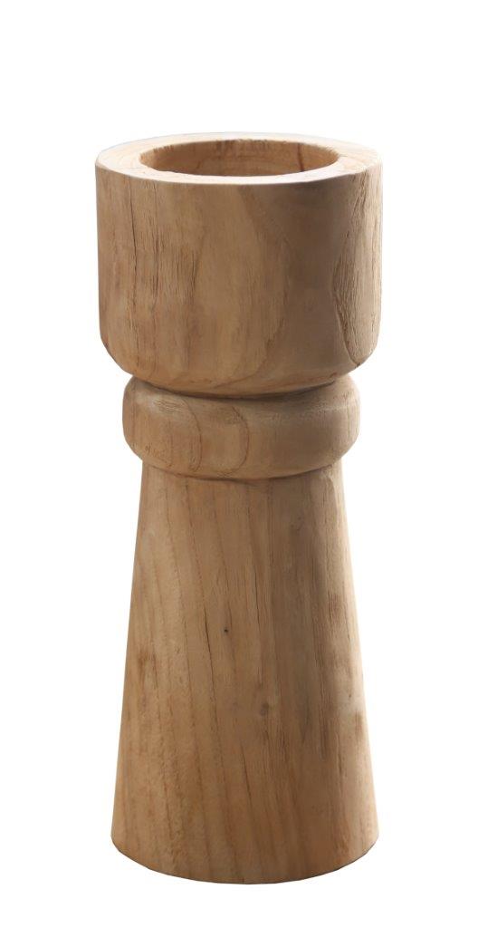 Ylmer White Wash Knave Candlesticks - Set of 2