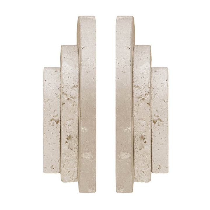 Arched Two Travertine of Set Bookends Corvessa