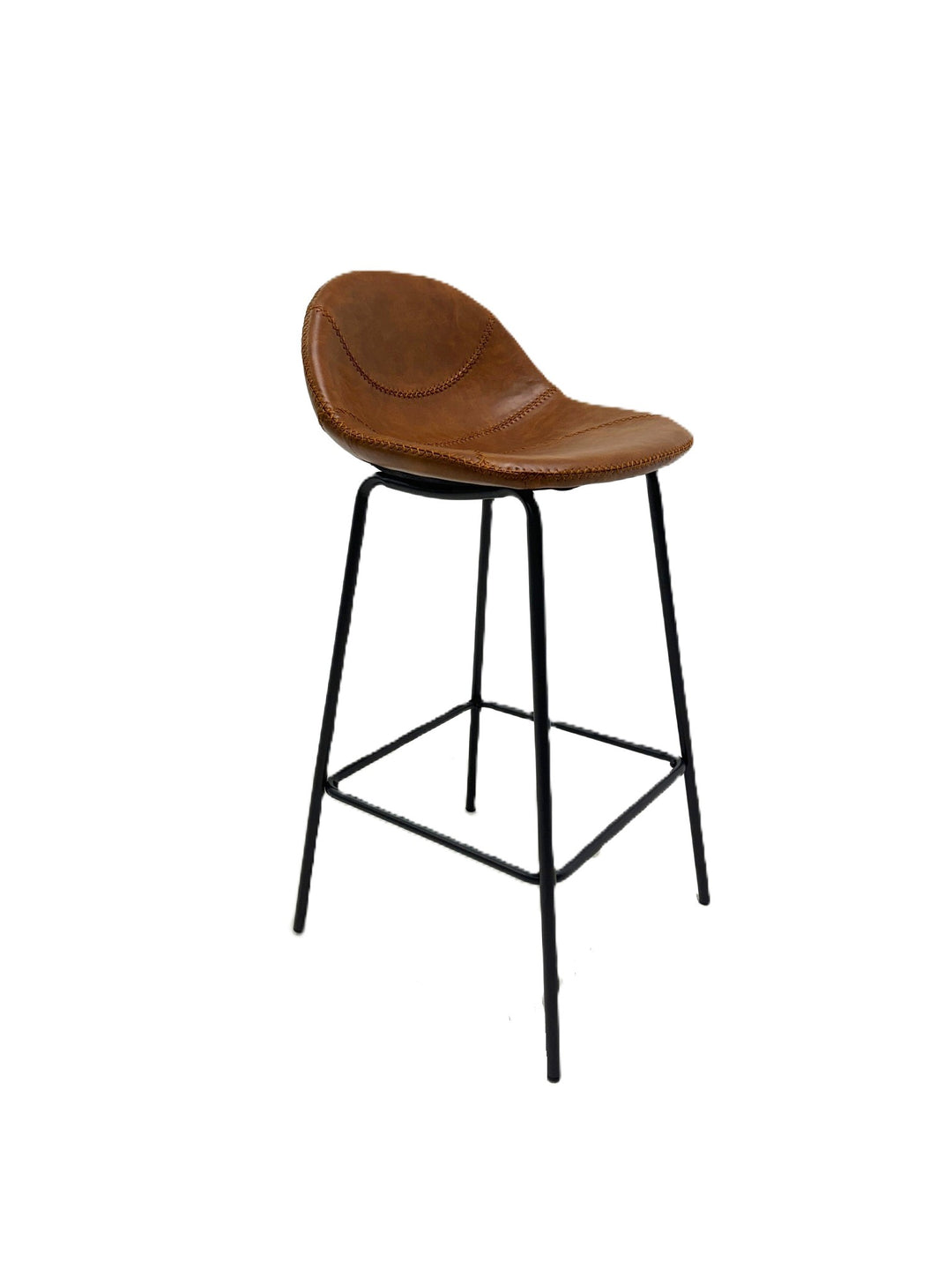 Lunmere Baseball Barstool Tan SET OF 2