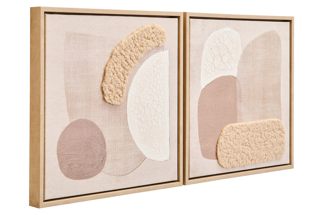Of Art Textured Wall 2 Set Sundown Natural