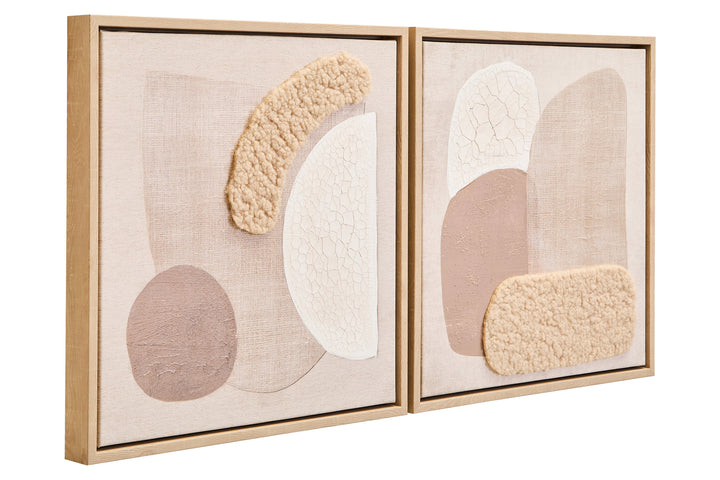 Of Art Textured Wall 2 Set Sundown Natural