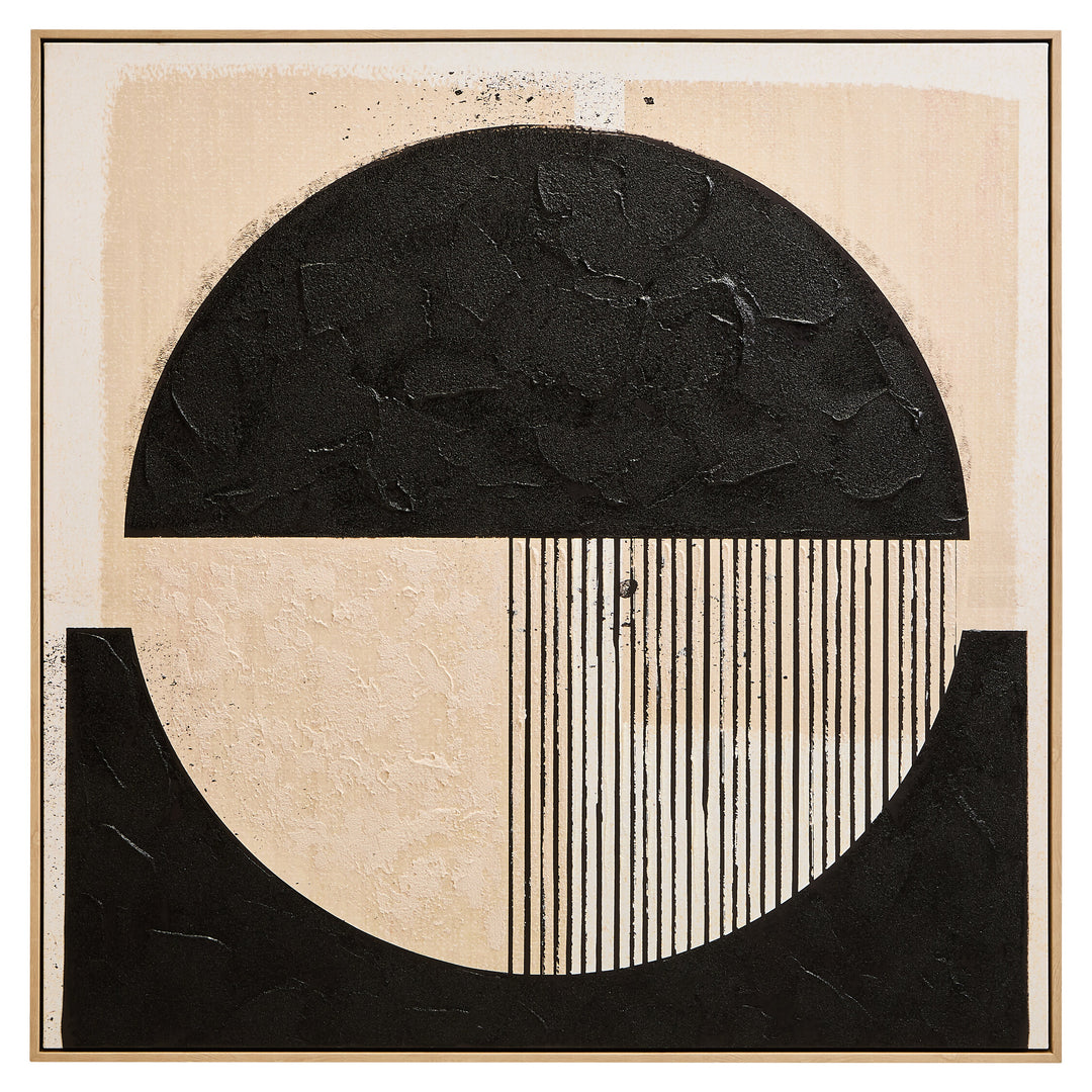 Wall Sundown and Cream Art Black