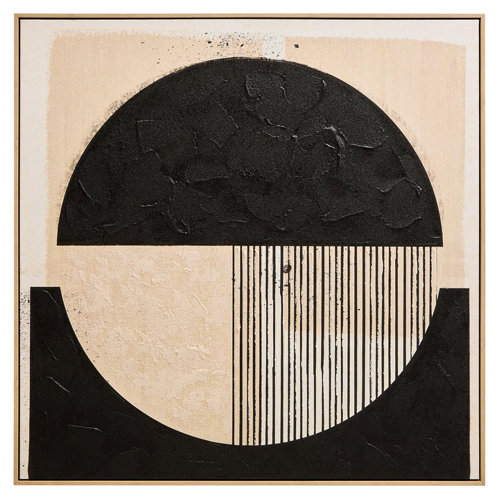 Wall Sundown and Cream Art Black