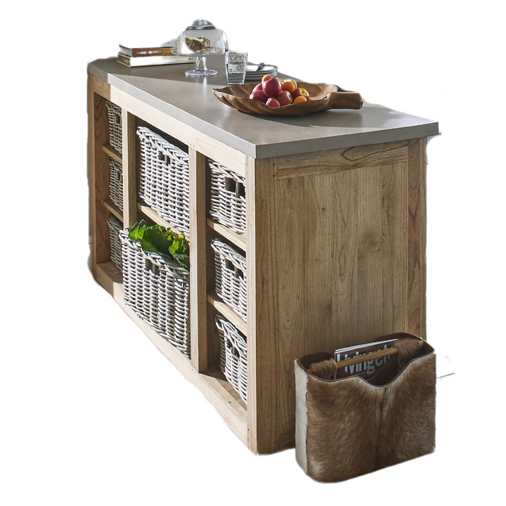 Ferrowe Oatmeal Kitchen Island