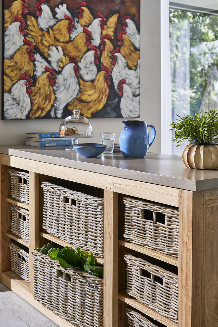 Ferrowe Oatmeal Kitchen Island