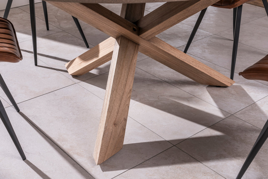 Ferrowe Oatmeal Round Dining Table