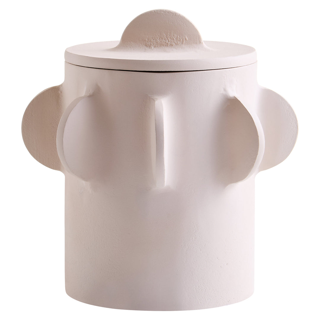 Textured Small Terrace Round Box Cream
