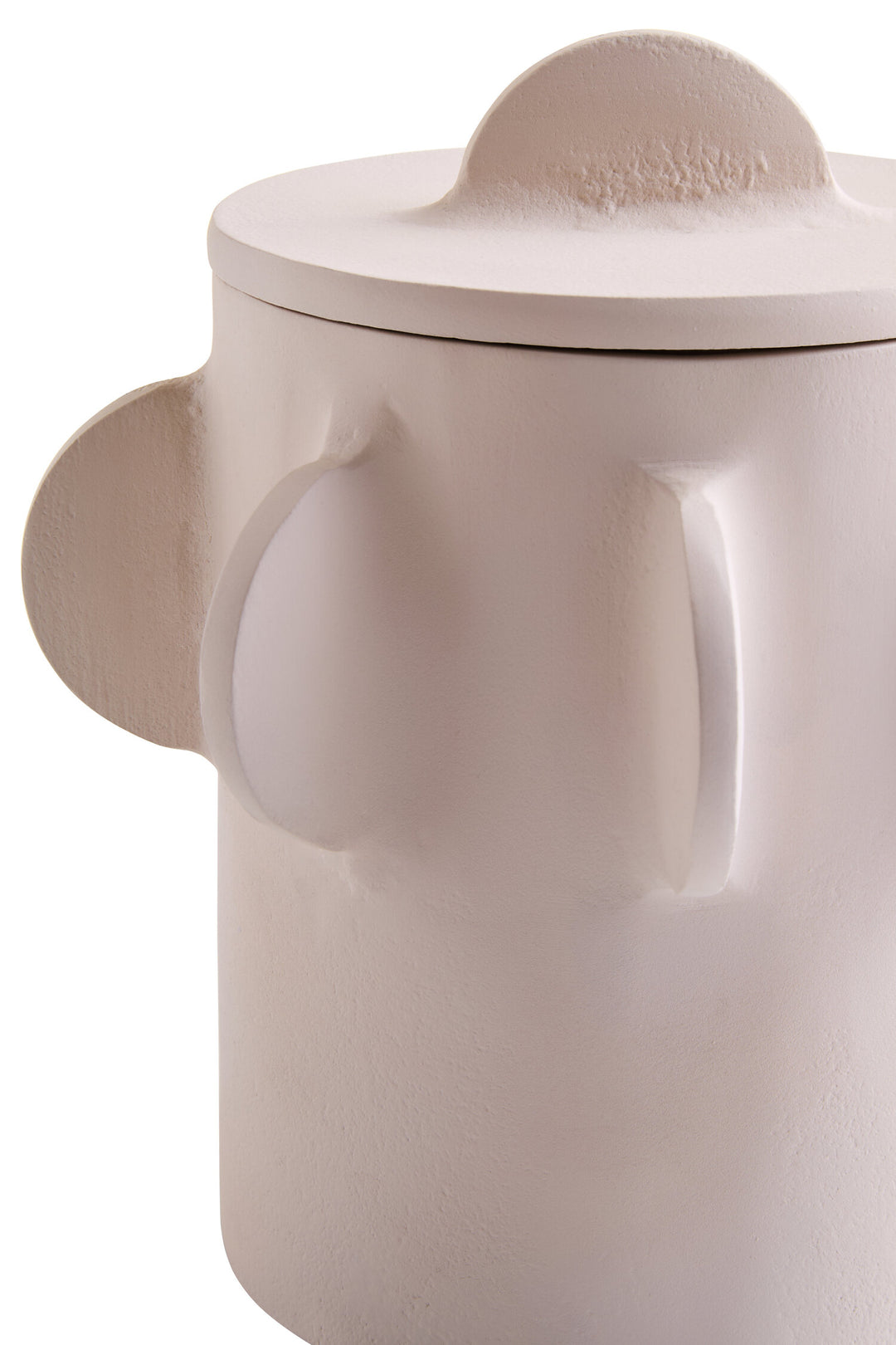Textured Small Terrace Round Box Cream