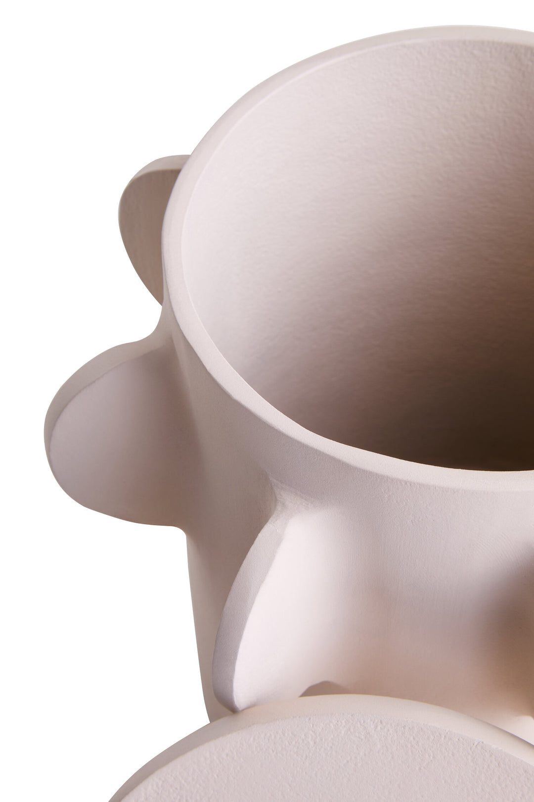 Textured Small Terrace Round Box Cream