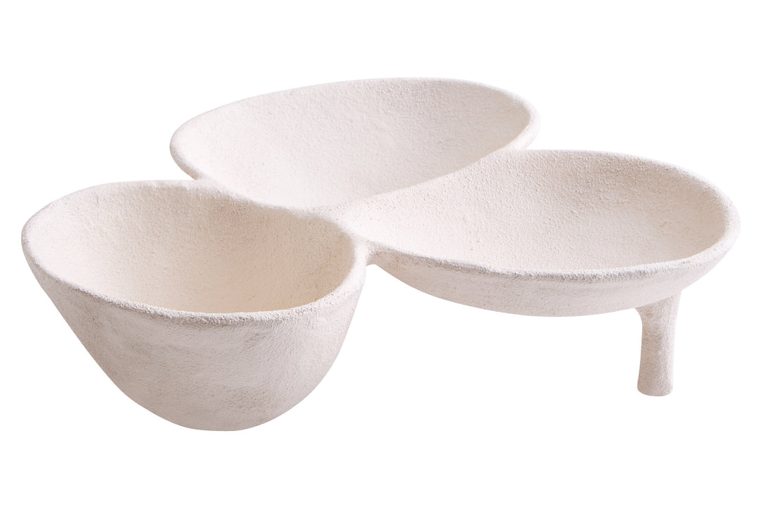 Bowl White Montrelle Abstract Textured