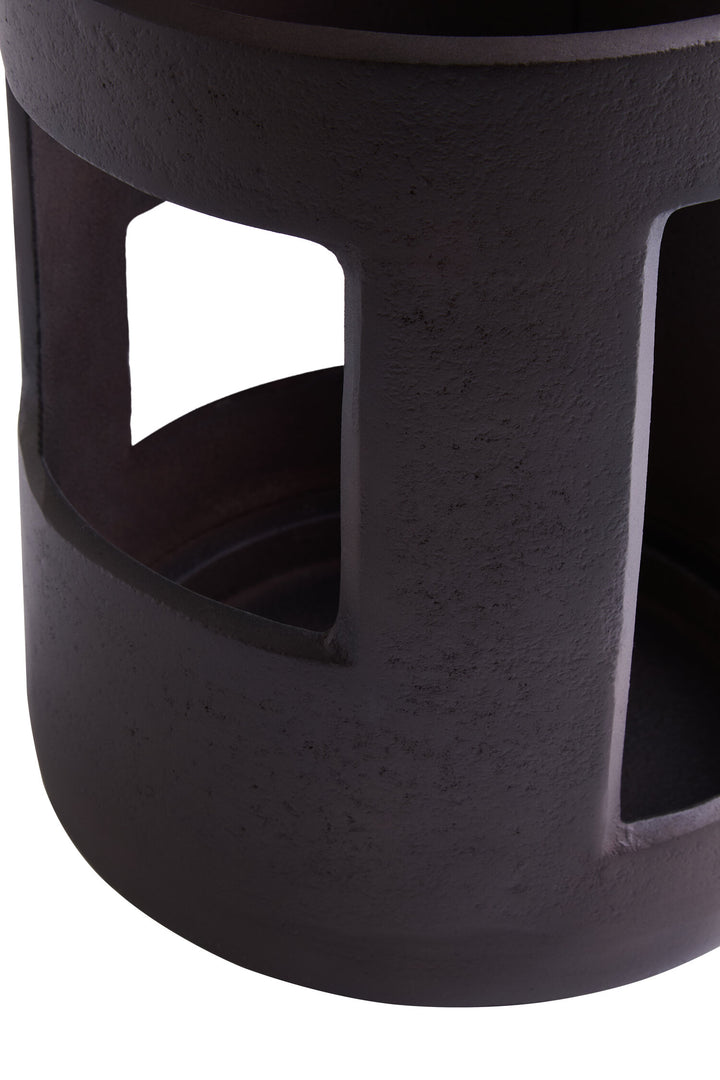 Candle Terrace Textured Large Holder Brown
