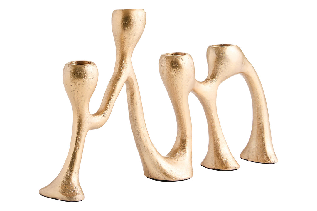 Terrace Holder Four Light Candle Gold