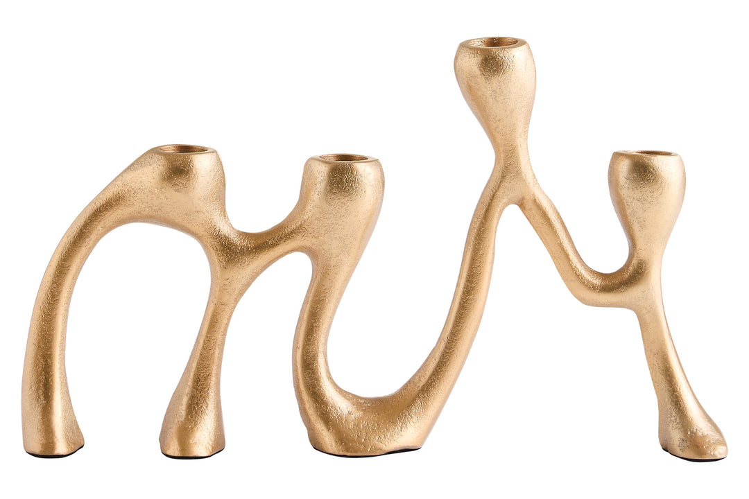 Terrace Holder Four Light Candle Gold