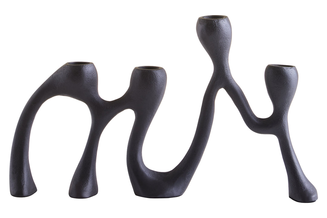 Black Four Candle Holder Terrace Light