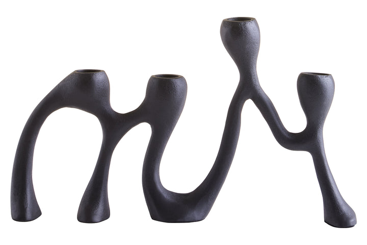 Black Four Candle Holder Terrace Light