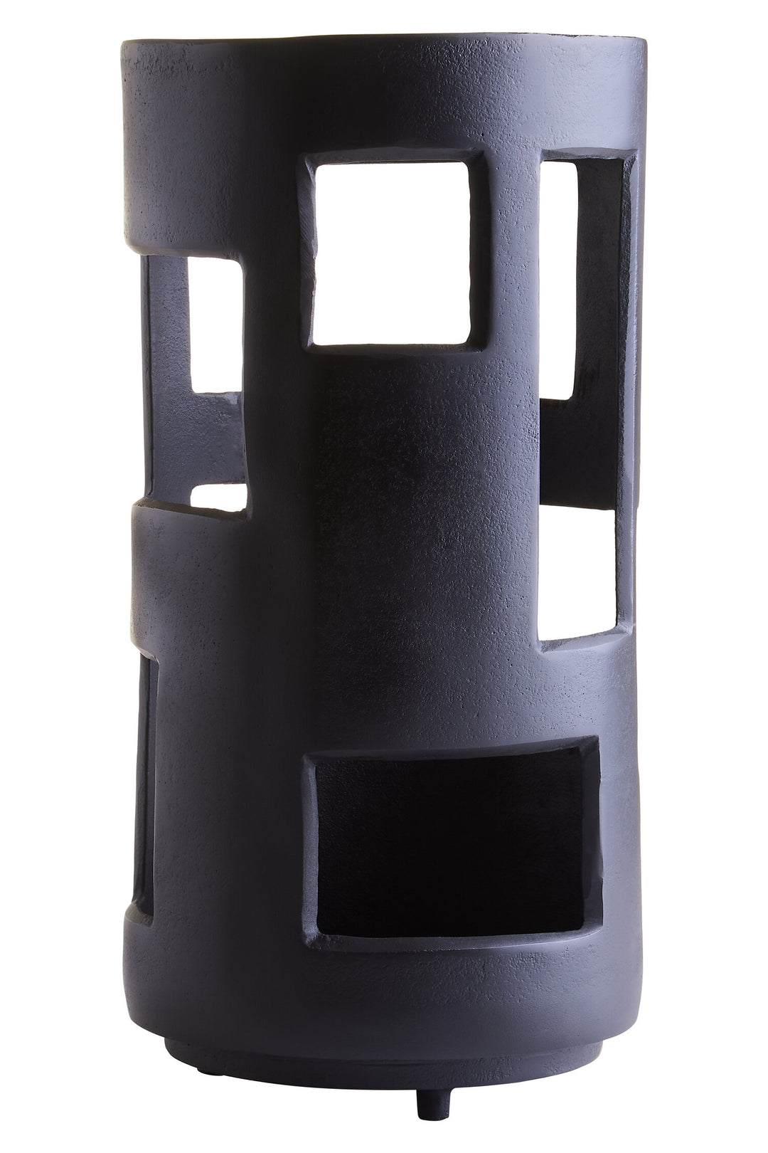Black Holder Candle Textured Terrace Large