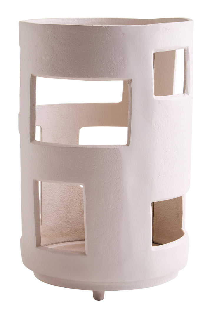 Holder Textured Cream Candle Terrace Small