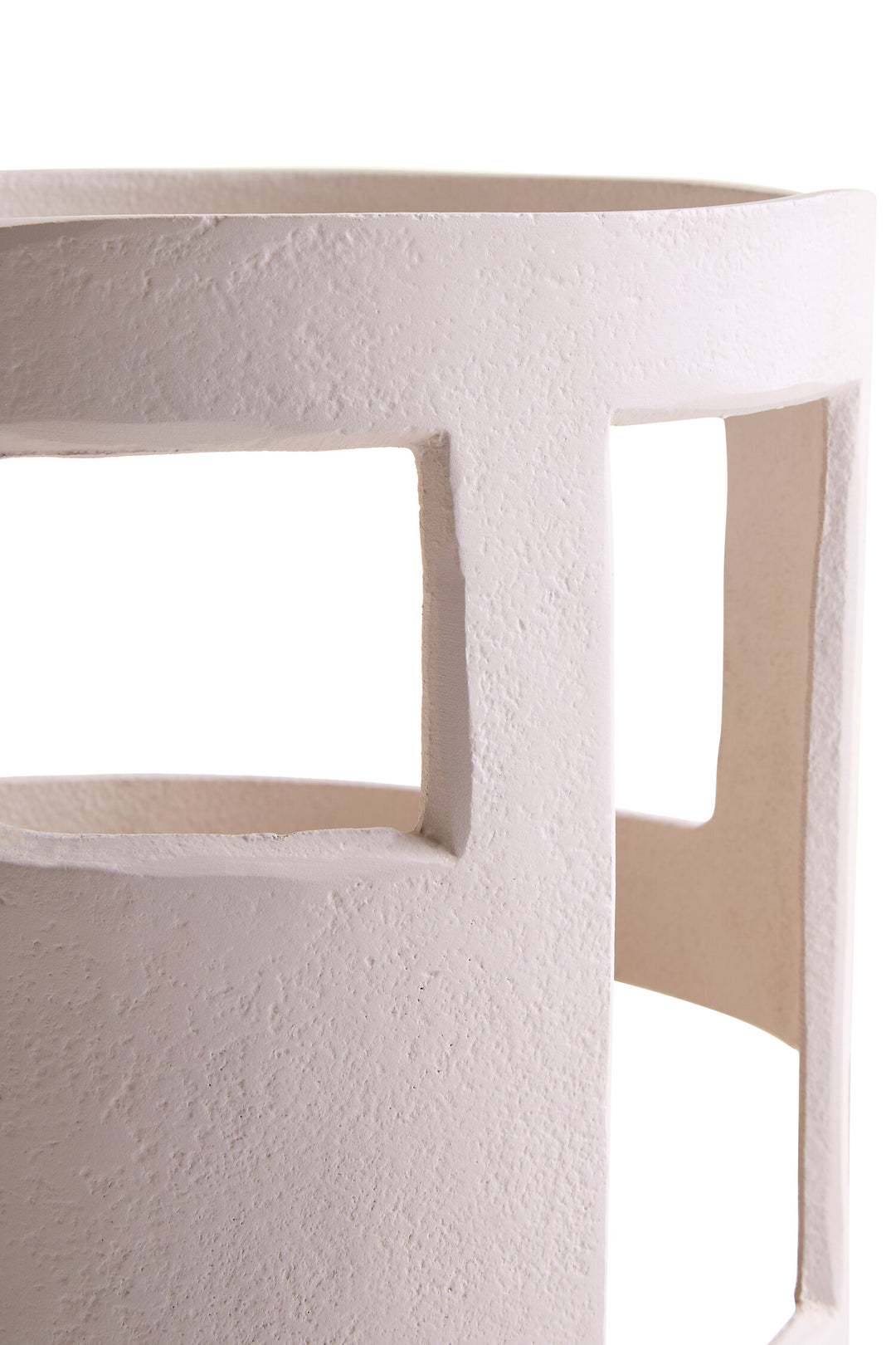 Holder Textured Cream Candle Terrace Small