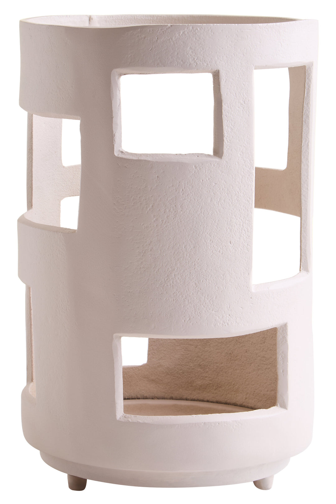 Holder Textured Cream Candle Terrace Small