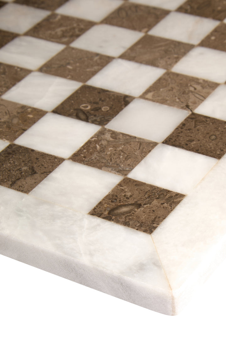 Marble Small Tac and White Set Chess Grey Tic