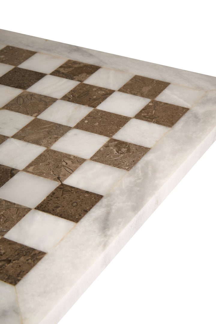 Marble Small Tac and White Set Chess Grey Tic