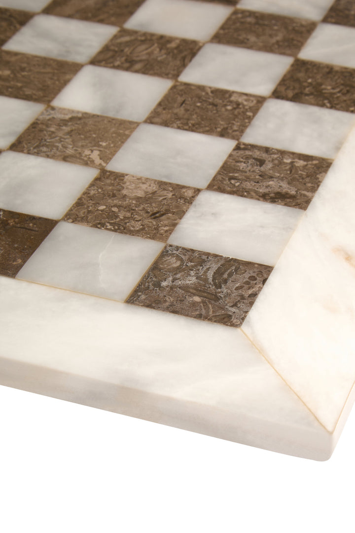 and Set Marble Large Tac White Grey Chess Tic